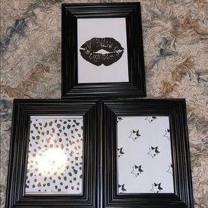 Matte black frame wall pictures